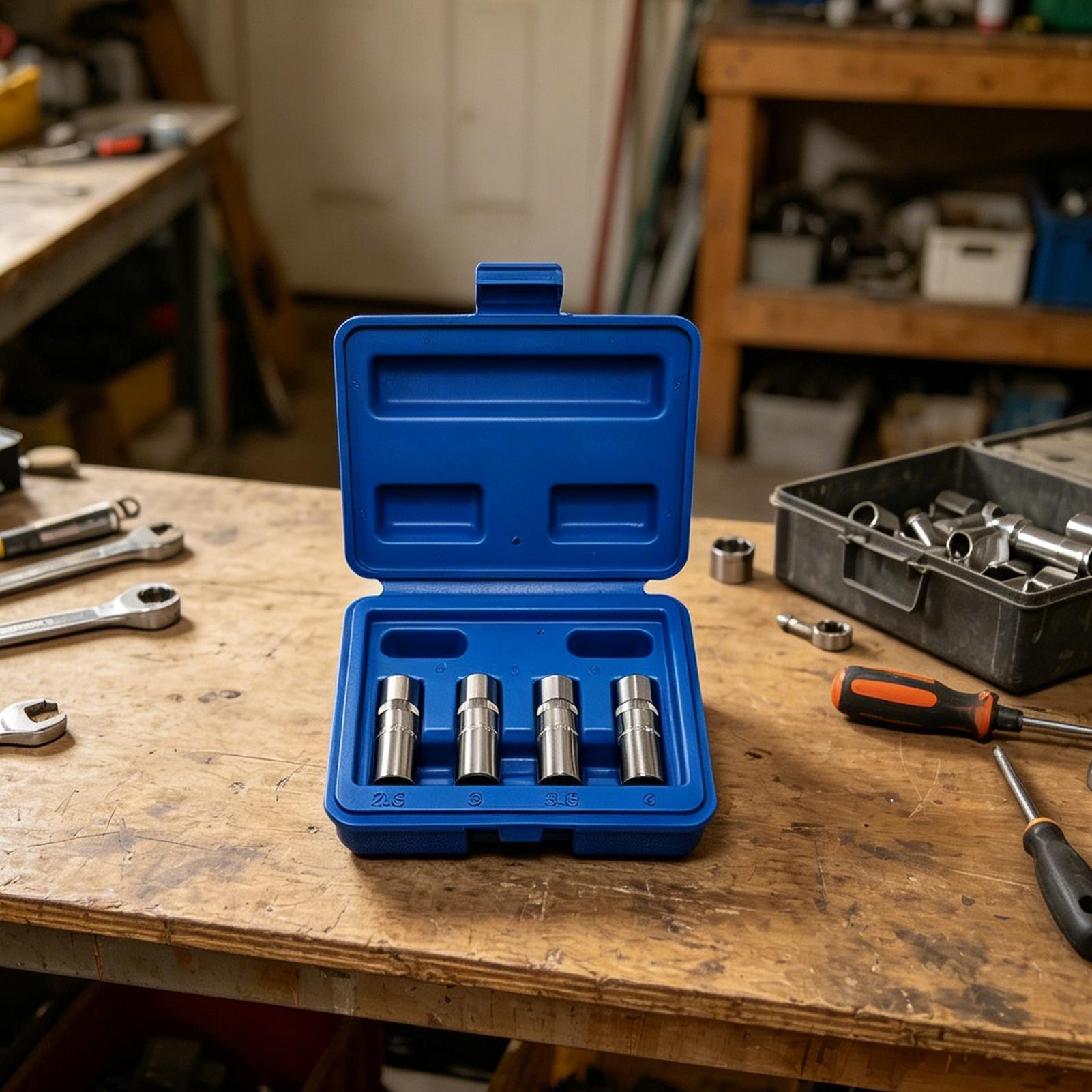 Socket Set - Zestaw do wykręcania śrub, 4 elementy,
